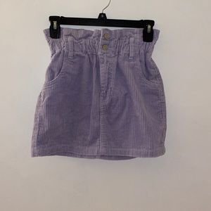 purple corduroy skirt